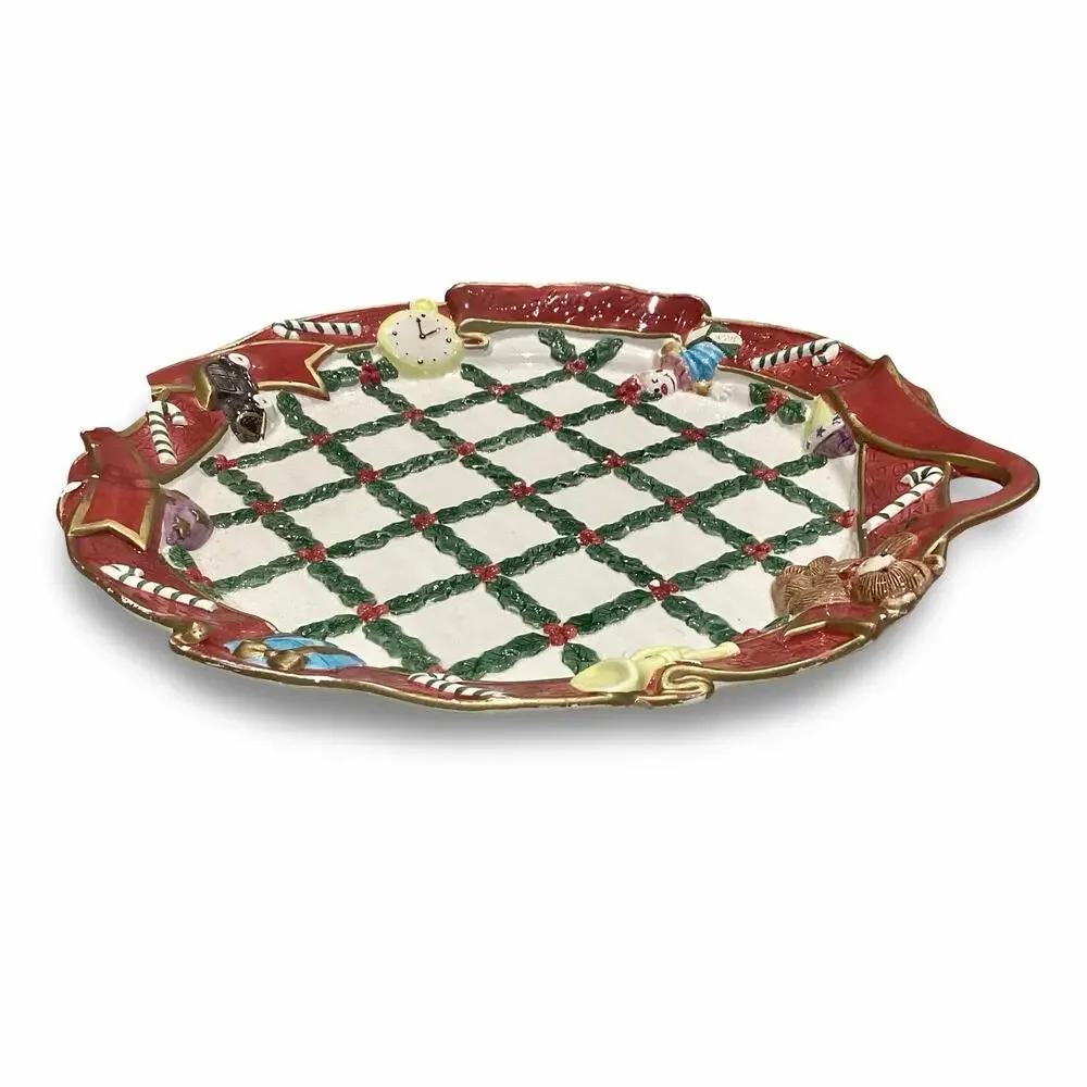 Vintage Fitz & Dloyd Christmas Platter
